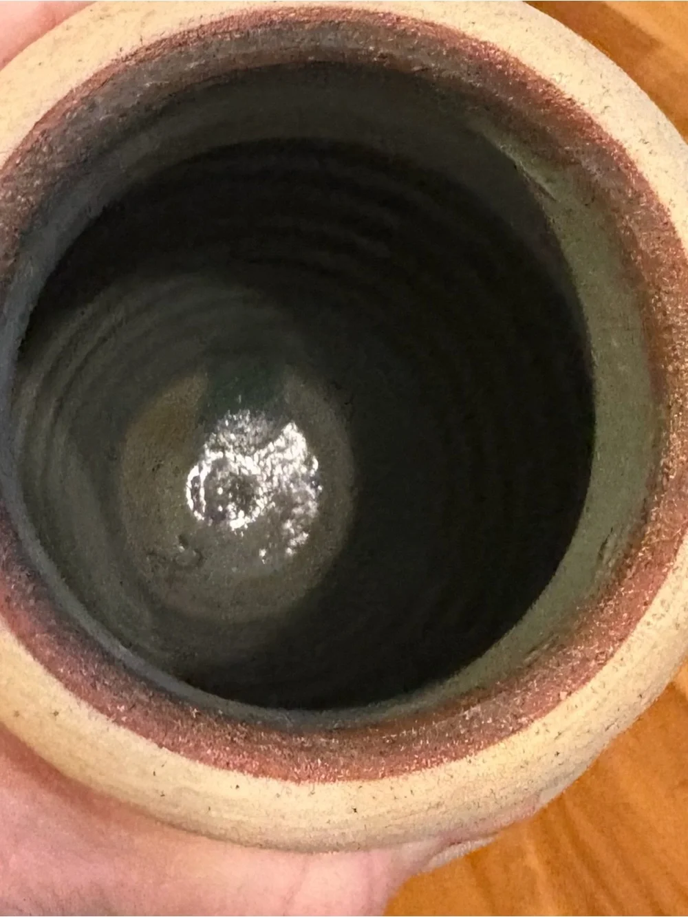 Vintage Madocrusa Alfadom Stoneware Pottery Vase Cream, Blue & Green
